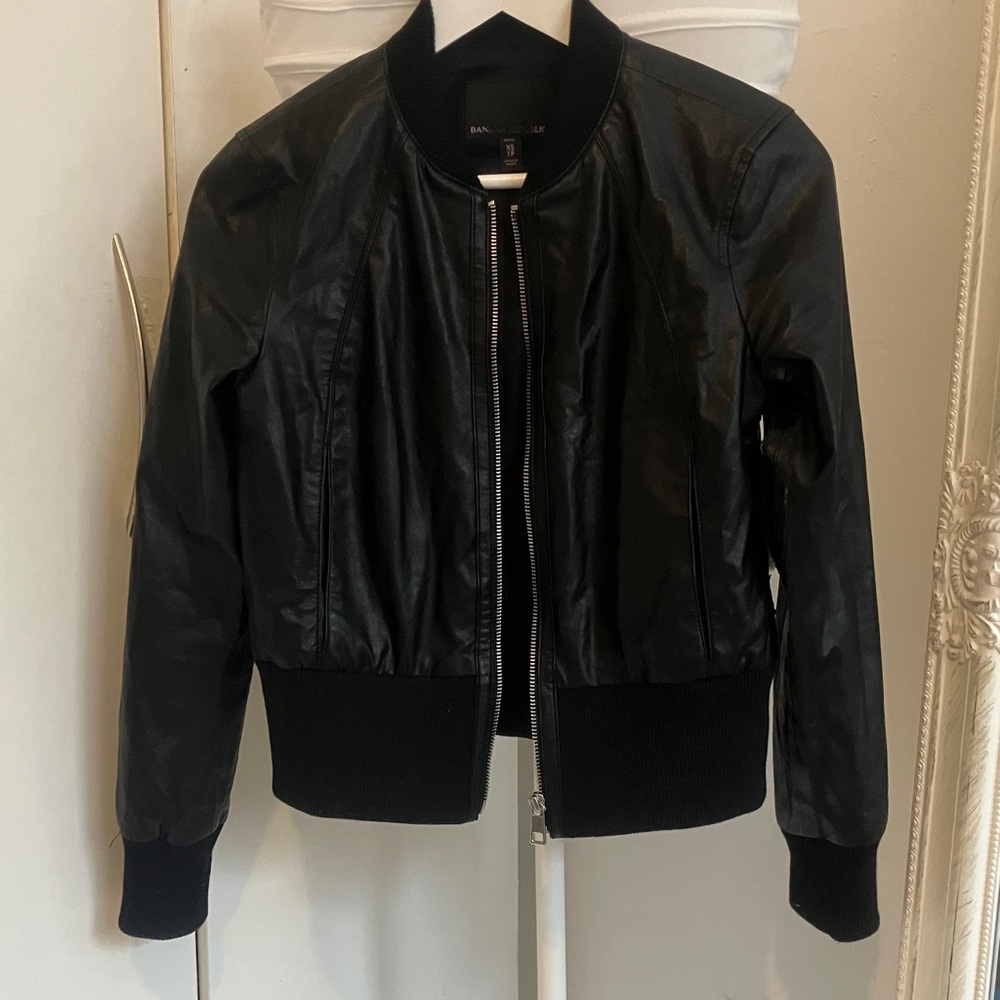 Black vegan Leather Jacket